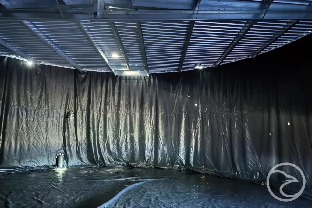 PVC tank liner installation