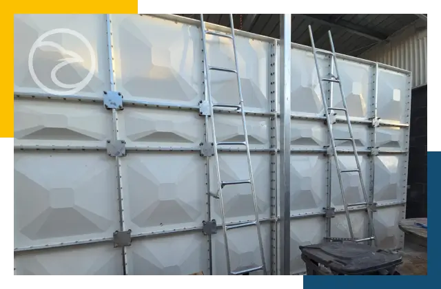 Modular GRP panel tank for water storage