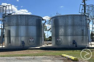 HDG water tanks installed on commercial site
