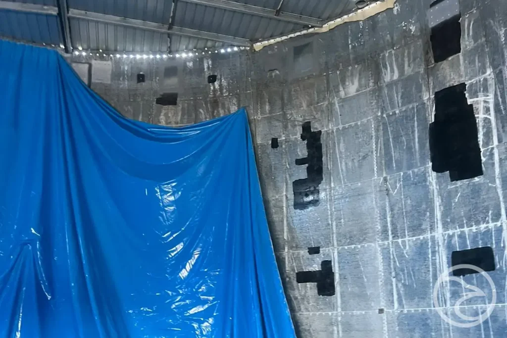 Industrial tank servicing and maintenance process