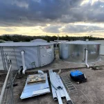 Fire tank repairs at industrial facility