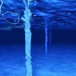 Underwater drone inspecting potable water storage