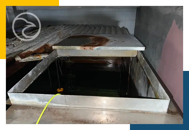 Detailed inspection of fire tank according to AS1851-2012 in tunnel setting