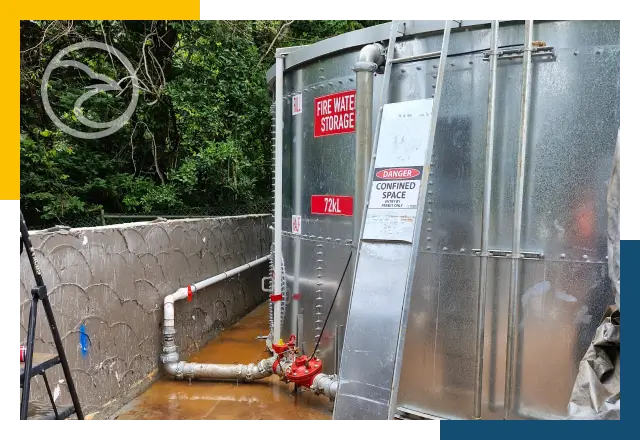 Fire tank installation at aged care facility ensuring reliable water storage