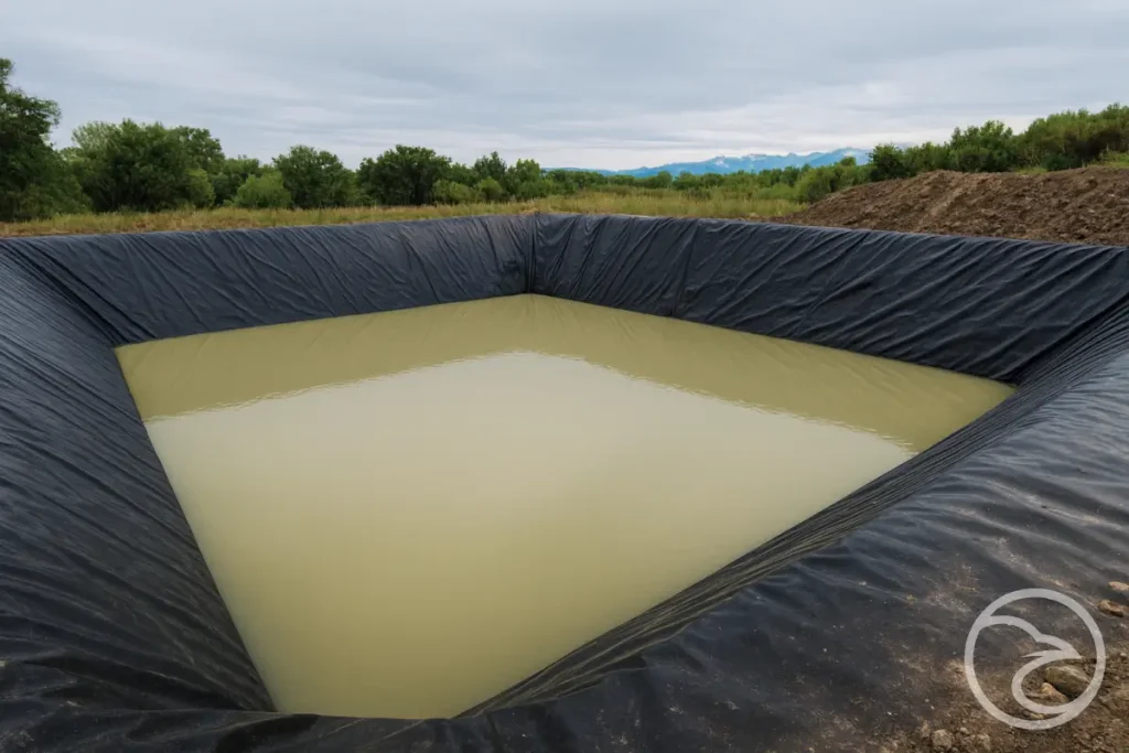 Liquid storage area with secondary containment for spill control