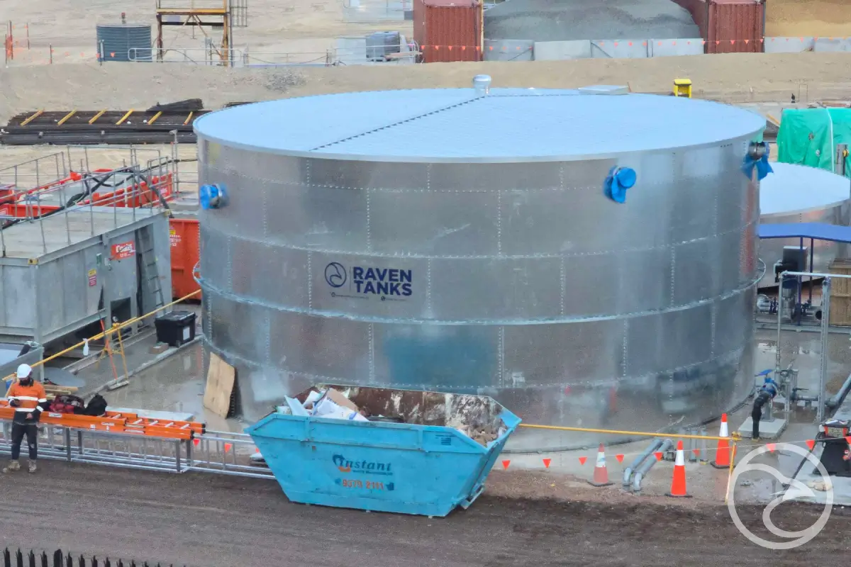 corrosion protection coating on industrial tank surface