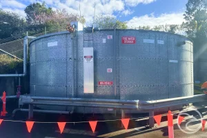 water storage tank supporting hydrant systems