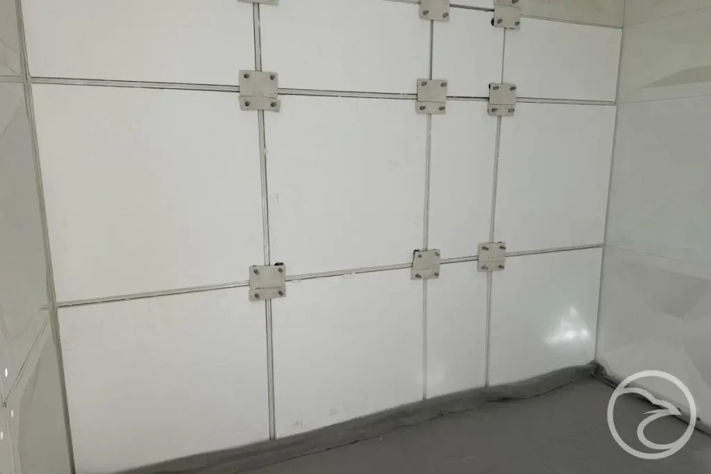 weather damage on an outdoor fiberglass tank