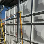 cracks on the surface of a fiberglass storage