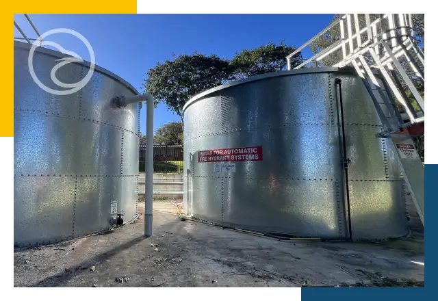 Commercial hydrant tank installation project