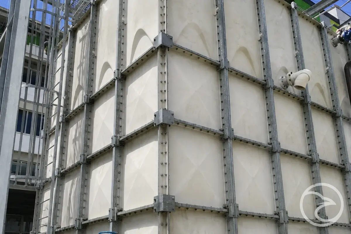 Inspection of vents and fittings on a potable water tank