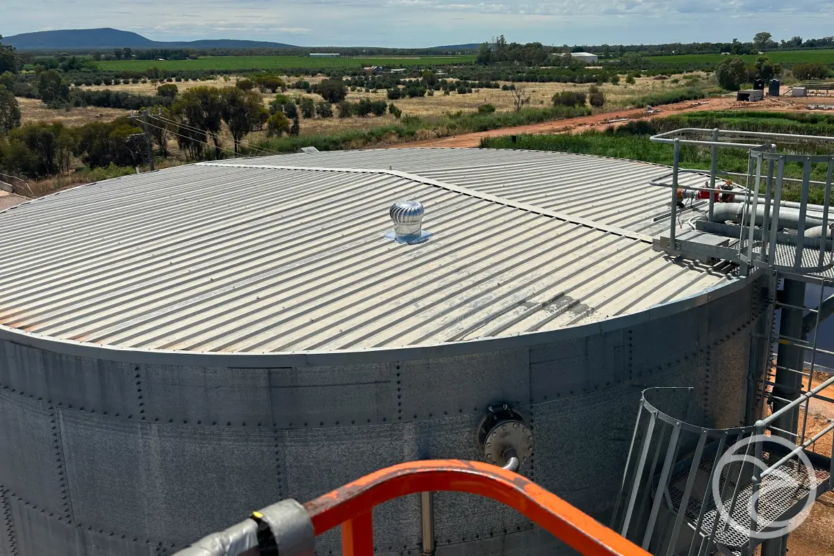 Fire water storage tank for infrastructure project