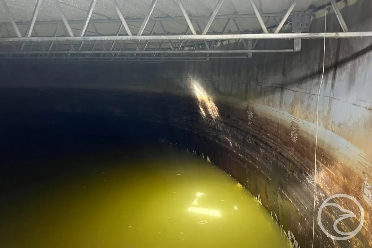 microbiologically influenced corrosion in water tank